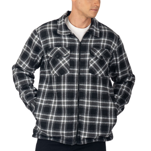 Alpine Swiss Mens Felix Fleece Lined Flannel Jacket Heavyweight